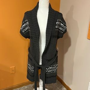 It’s Our Time Sleeveless Tie-belt Cardigan